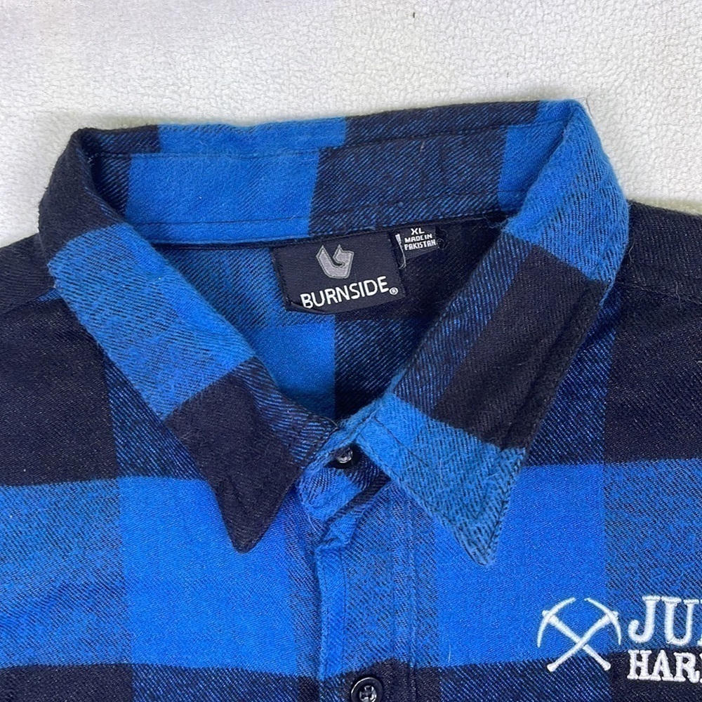 Burnside Button-Up Julian Hard Cider Flannel Plaid size XL Limited Edition - Picture 5 of 8